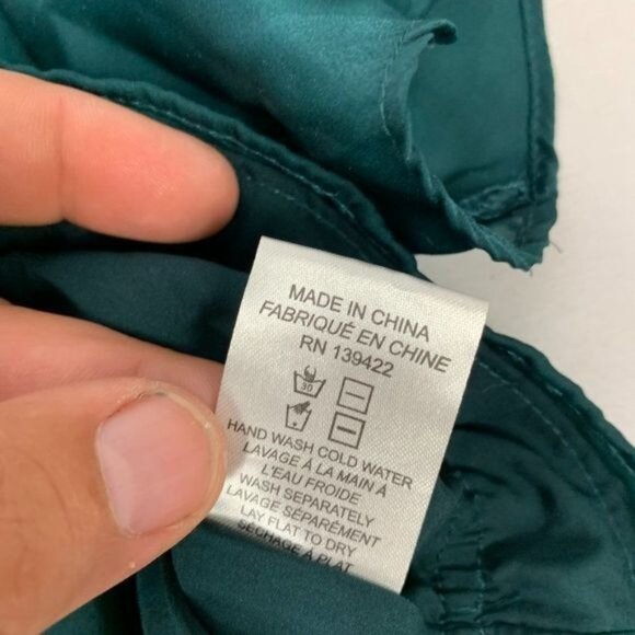 Tobi Womens Teal Open Front Short Sleeve Drawstring Hem Blouse L - Picture 6 of 7